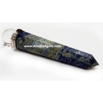Lapis Lazuli Obelisk Healing Wand with Crystal Ball on Top