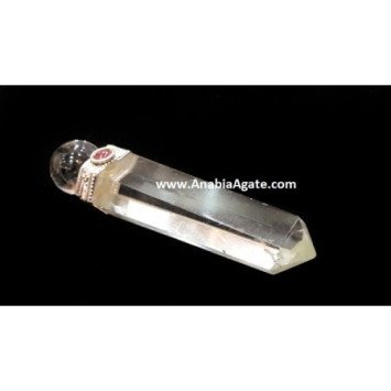 Crystal Quartz 6 Facet Healing Wand with Crystal Ball - Natural Healing Crystals