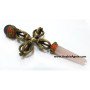 Vajra Tibetan Healing Stick with Rose Quartz Pencil Point