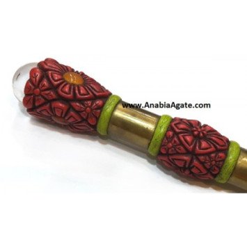 Tibetan Carved Healing Stick for Personal Wellness