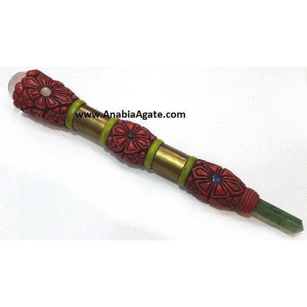 Tibetan Carved Healing Stick for Personal Wellness