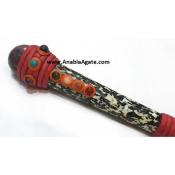 Tibetan Healing Stick with Chakra Cabs - Design 3