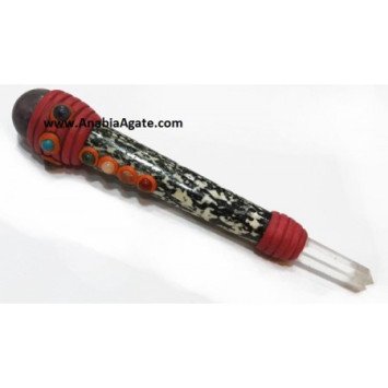 Tibetan Healing Stick with Chakra Cabs - Design 3