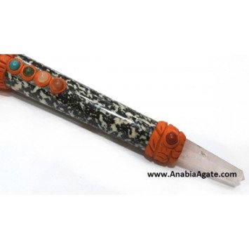 Tibetan Healing Stick with Chakra Cabs - Design 2