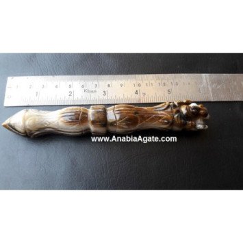 Narmada Carved Ganesha Wand - Exquisite Handcrafted Ganesha Wand