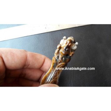 Narmada Carved Ganesha Wand - Exquisite Handcrafted Ganesha Wand