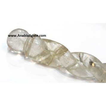 Crystal Quartz Twisted Healing Wand - Natural Healing Crystals