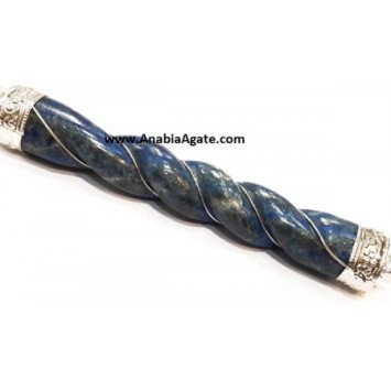 Lapis Lazuli Twisted Wire Wrapped Healing Stick | Crystal Healing Wand