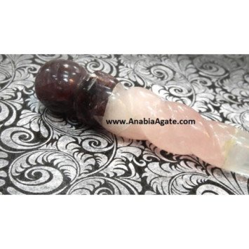 Bonded Twisted Healing Wand with Crystal Point - Natural Energy Cleansing Tool
