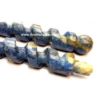 Lapis Lazuli Spring Type Healing Stick - Natural Crystal Healing Tool