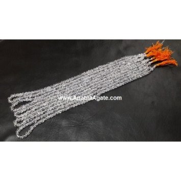 Hand-Polished AAA Quality Crystal Quartz Diamond-Cut Japmala
