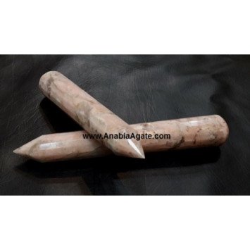 Pink Moonstone 16 Facet Massage Wand