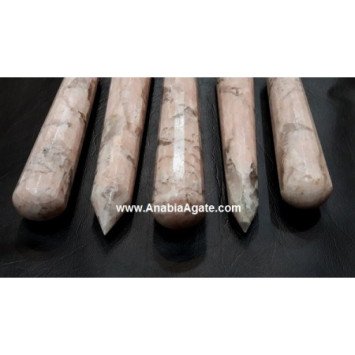 Pink Moonstone 16 Facet Massage Wand
