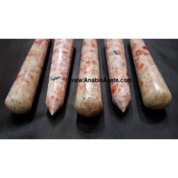 Sunstone 16 Facet Massage Wand for Healing and Relaxation