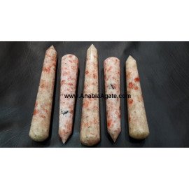Sunstone 16 Facet Massage Wand for Healing and Relaxation