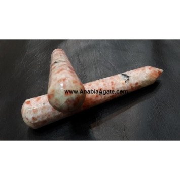 Sunstone 16 Facet Massage Wand for Healing and Relaxation