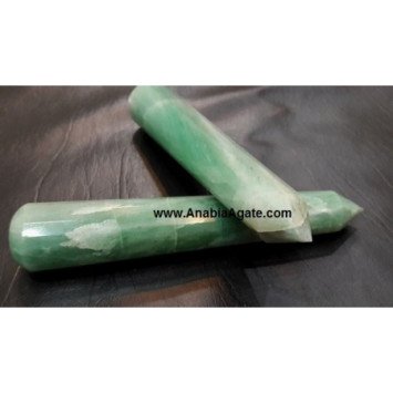 Green Aventurine 16 Facet Massage Wand - Natural Healing Crystal