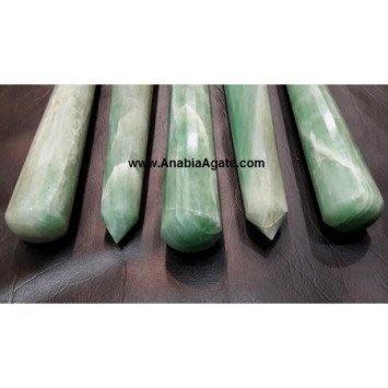 Green Aventurine 16 Facet Massage Wand - Natural Healing Crystal