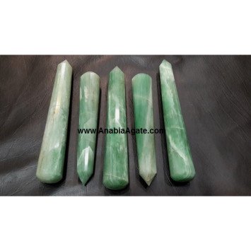 Green Aventurine 16 Facet Massage Wand - Natural Healing Crystal