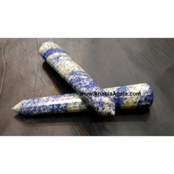 Lapis Lazuli 16 Facet Massage Wand - Natural Crystal Healing Tool