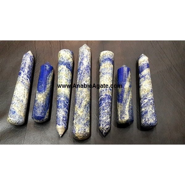 Lapis Lazuli 16 Facet Massage Wand - Natural Crystal Healing Tool
