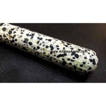 Dalmatian Jasper 16 Facet Massage Wand - Healing Crystals and Stones