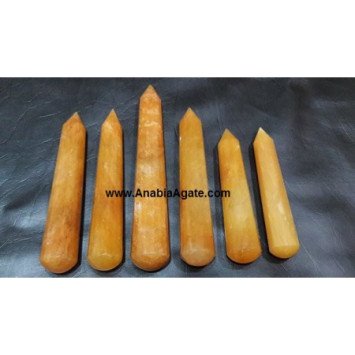 Yellow Aventurine 16 Facet Massage Wand - Crystal Healing Tool