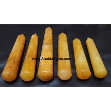 Yellow Aventurine 16 Facet Massage Wand - Crystal Healing Tool