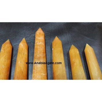 Yellow Aventurine 16 Facet Massage Wand - Crystal Healing Tool
