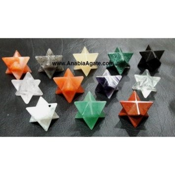 Mix Gemstone Merkaba Stars - Handcrafted Healing Crystals