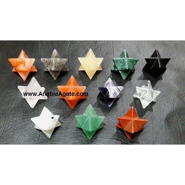 Mix Gemstone Merkaba Stars - Handcrafted Healing Crystals