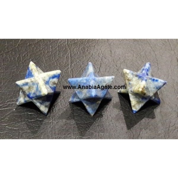 Lapis Lazuli Merkaba Stars - Sacred Geometry Healing Crystals