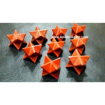 Red Jasper Merkaba Stars - Natural Crystal Healing Energy