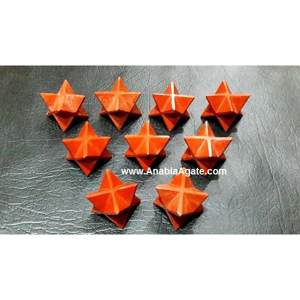 Red Jasper Merkaba Stars - Natural Crystal Healing Energy