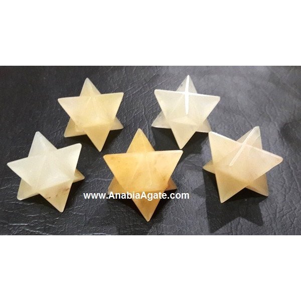 Yellow Aventurine Merkaba Stars - Enhance Your Energy with Crystal Healing