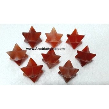 Red Carnelian Merkaba Stars - Shop Beautiful Crystal Healing Decor