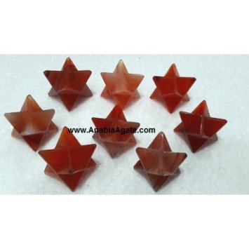 Red Carnelian Merkaba Stars - Shop Beautiful Crystal Healing Decor