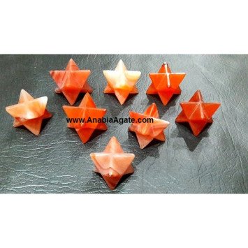 Red Carnelian Merkaba Stars - Shop Beautiful Crystal Healing Decor