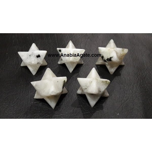 Rainbow Moonstone Merkaba Stars - Beautiful Crystal Merkaba Stars