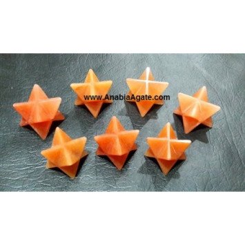 Orange Aventurine Merkaba Stars