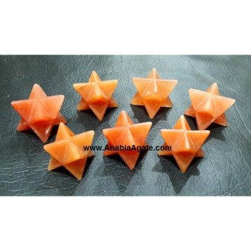 Orange Aventurine Merkaba Stars