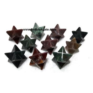 Green Fancy Merkaba Stars - Exquisite Handcrafted Spiritual Ornaments