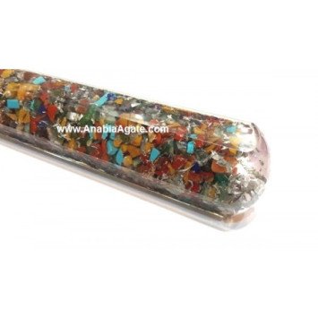 Mix Gemstone 8 Facet Orgone Massage Wand - Heal and Balance Your Body