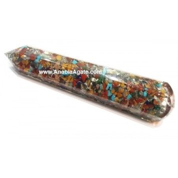Mix Gemstone 8 Facet Orgone Massage Wand - Heal and Balance Your Body