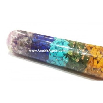 Chakra Layered Orgone Smooth Massage Wands Wholesale - Energize Your Healing Practice
