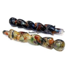 Orgone Twisted Healing Wand - Energy Balancing Crystal Tool
