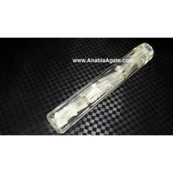 Selenite 6 Facet Orgone Stick - Healing Crystal Wand