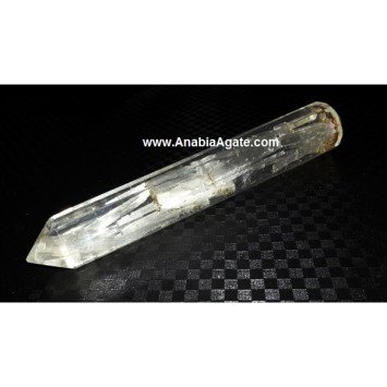 Selenite 8 Facet Orgone Massage Wand - Crystal Healing Tool