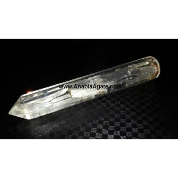 Selenite 8 Facet Orgone Massage Wand - Crystal Healing Tool