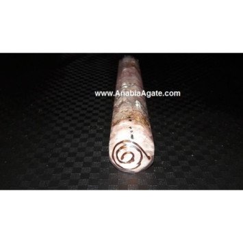 Rose Quartz 8 Facet Orgone Massage Wand for Healing and Relaxation